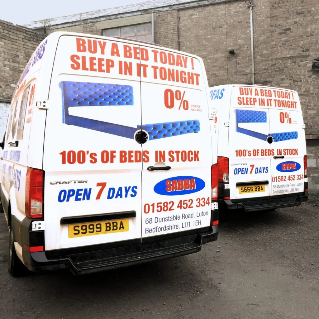 Sabba furniture shop free delivery vans