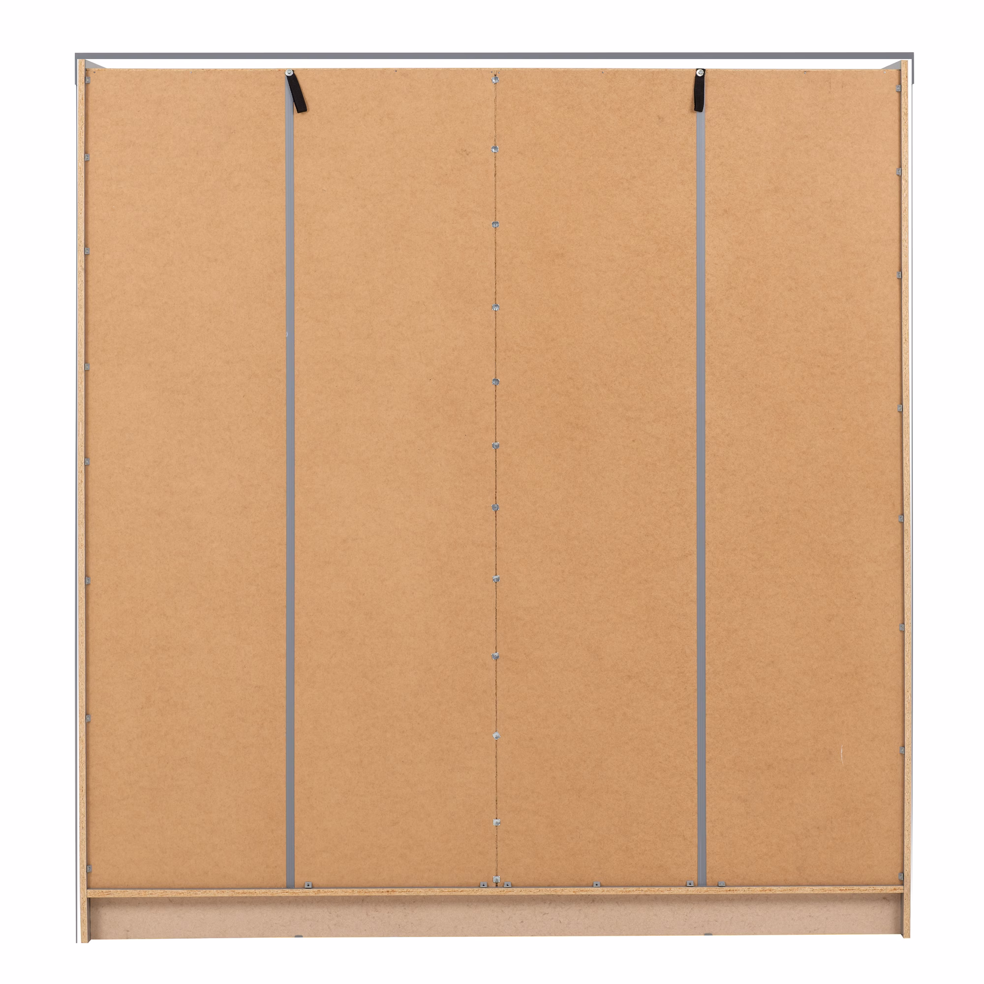Nevada 2 Door Sliding Wardrobe Grey Gloss - Image 4