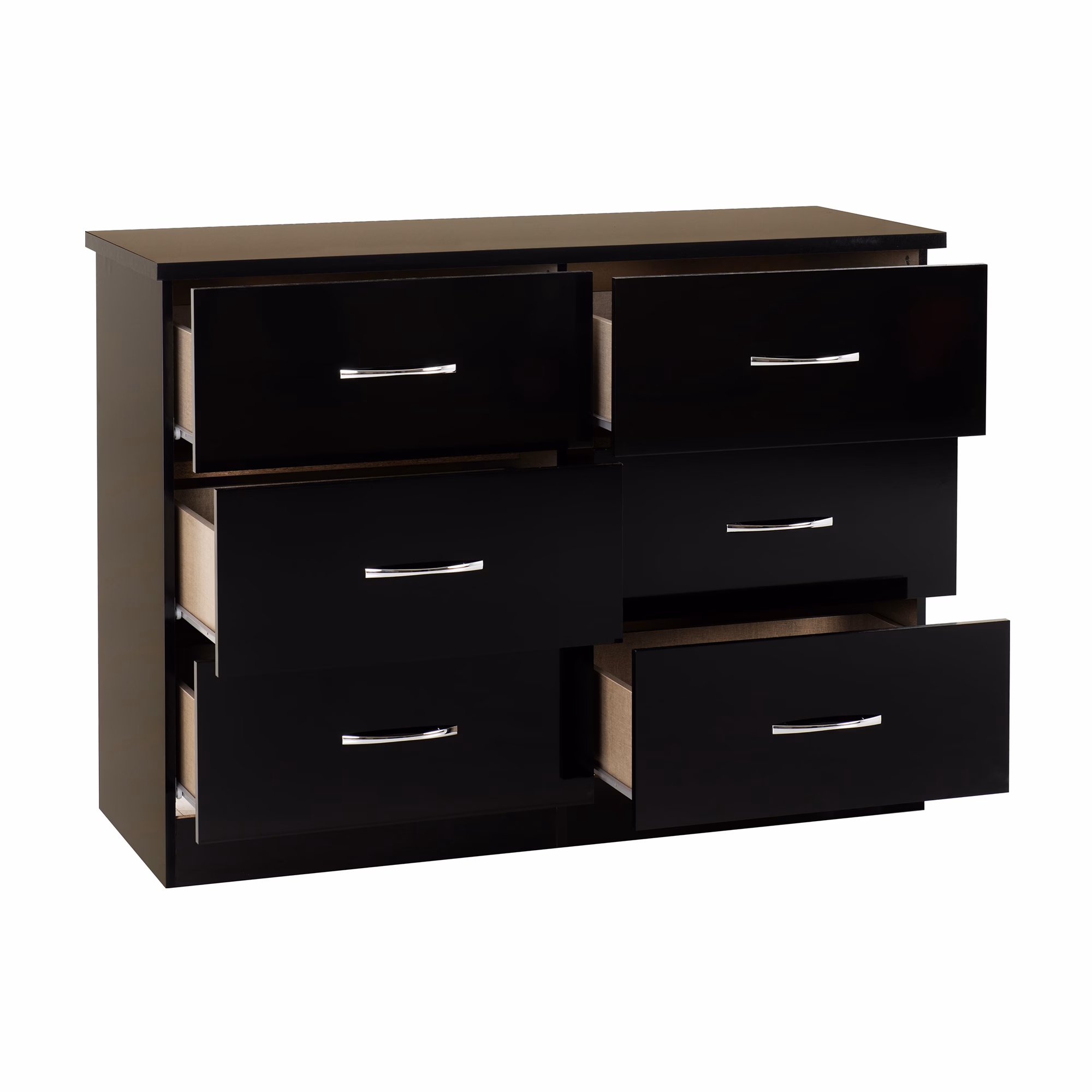 Nevada 6 Drawer Chest White Gloss - Image 2