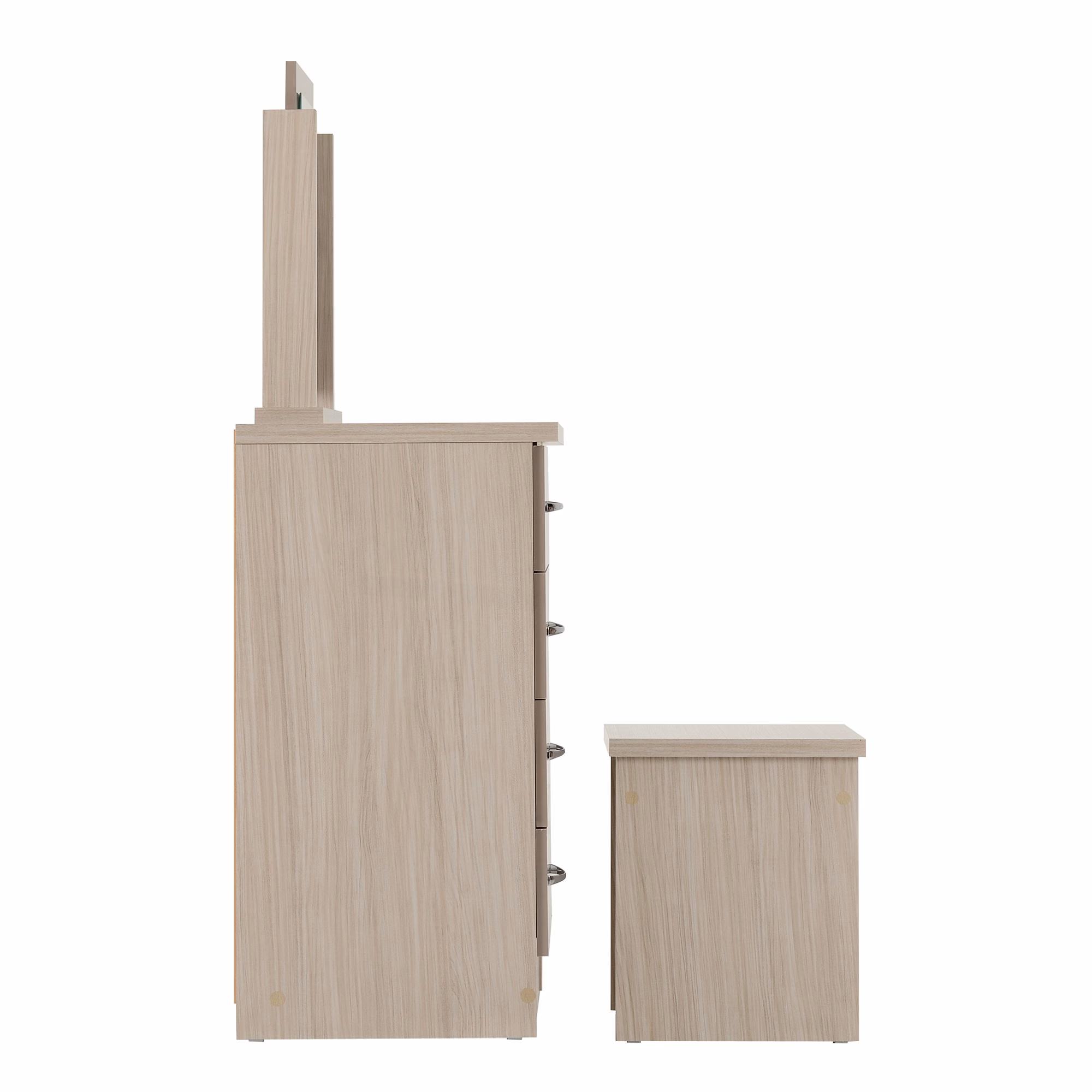 Nevada 4 Drawer Dressing Table Set Sonoma Oak Effect - Image 3