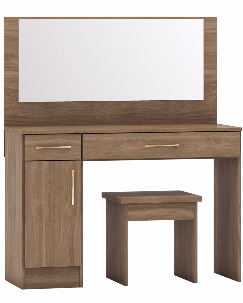 Nevada Vanity/Dressing Table Set Rustic Oak Effect