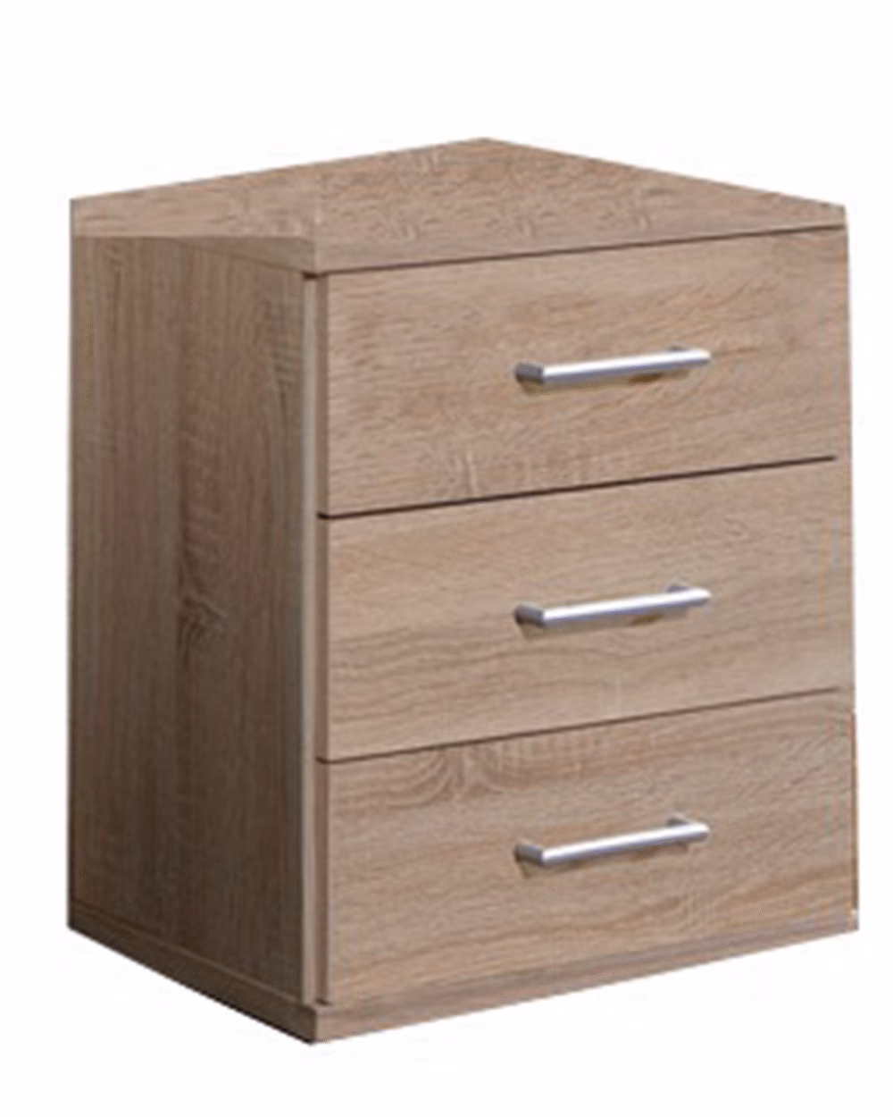 Osaka 3 Drawer Bedside Oak