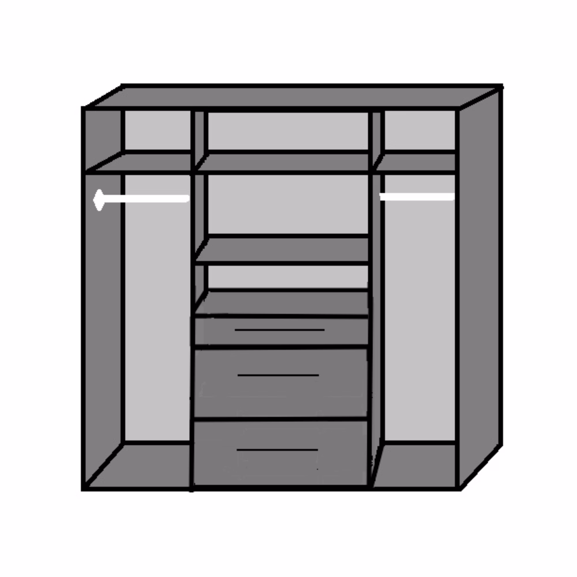 Click 4 Door Wardrobe - Image 2