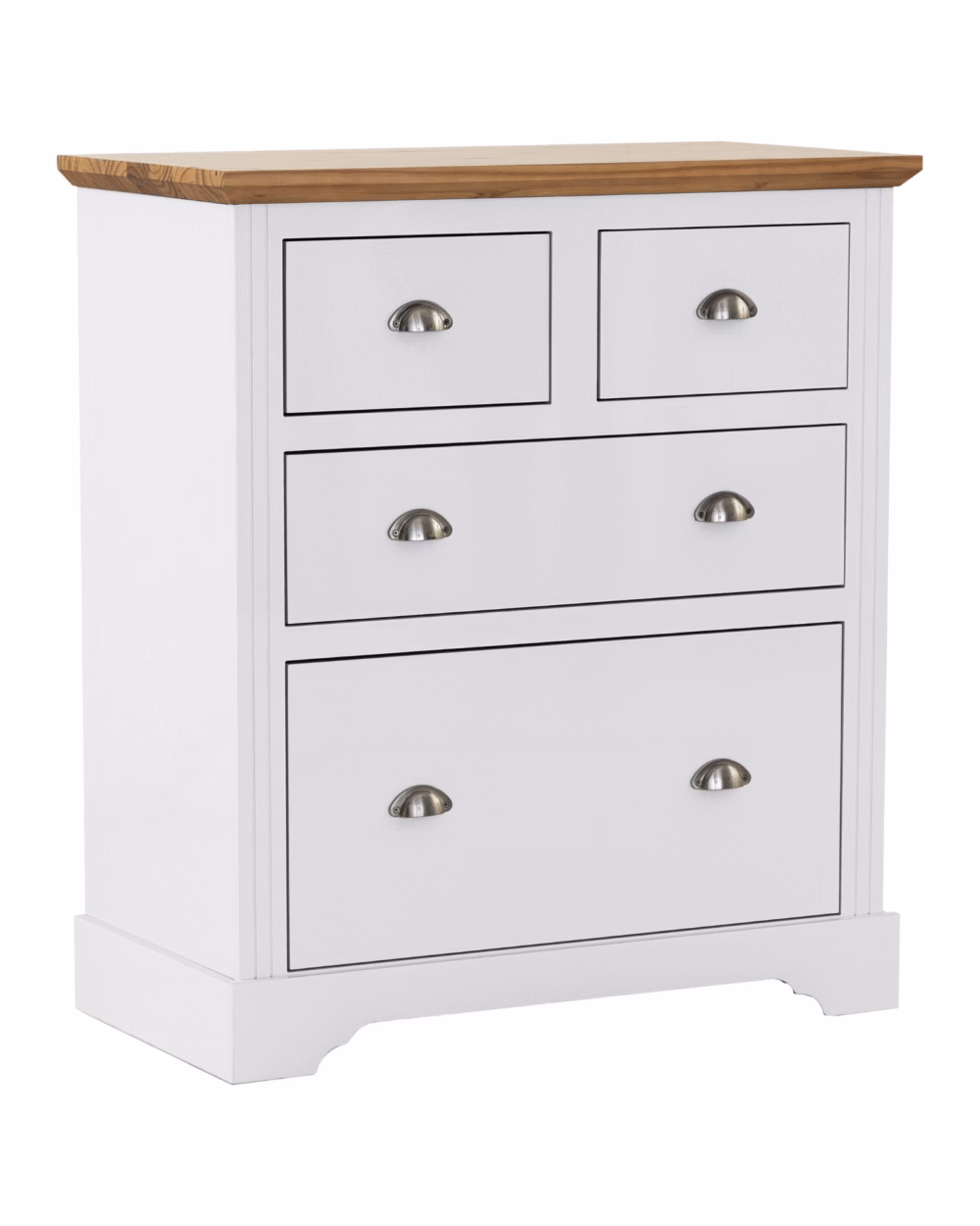 Toledo 2+2 Drawer Chest White/Oak Effect