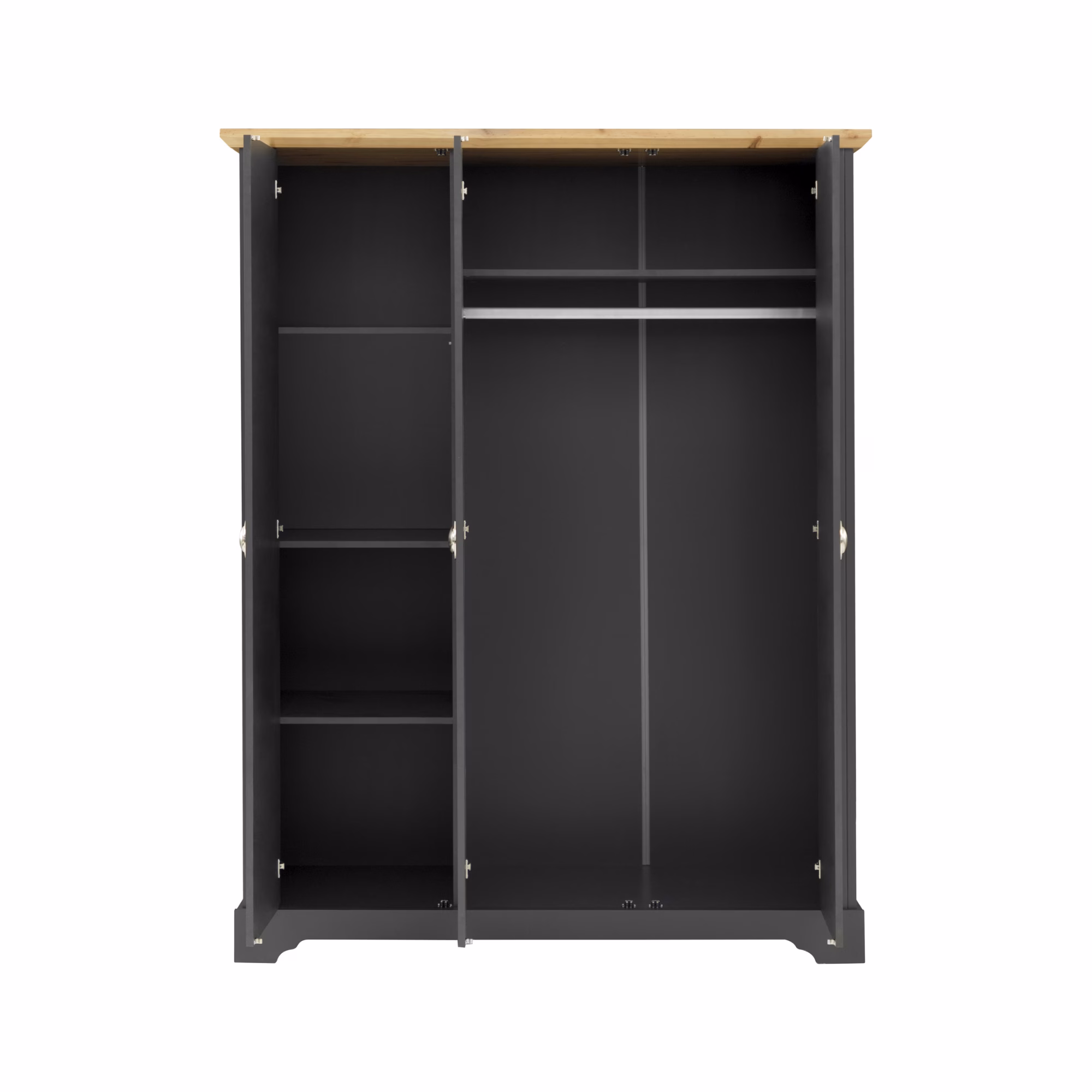 Toledo 3 Drawer Wardobe Grey/Oak Effect - Image 2