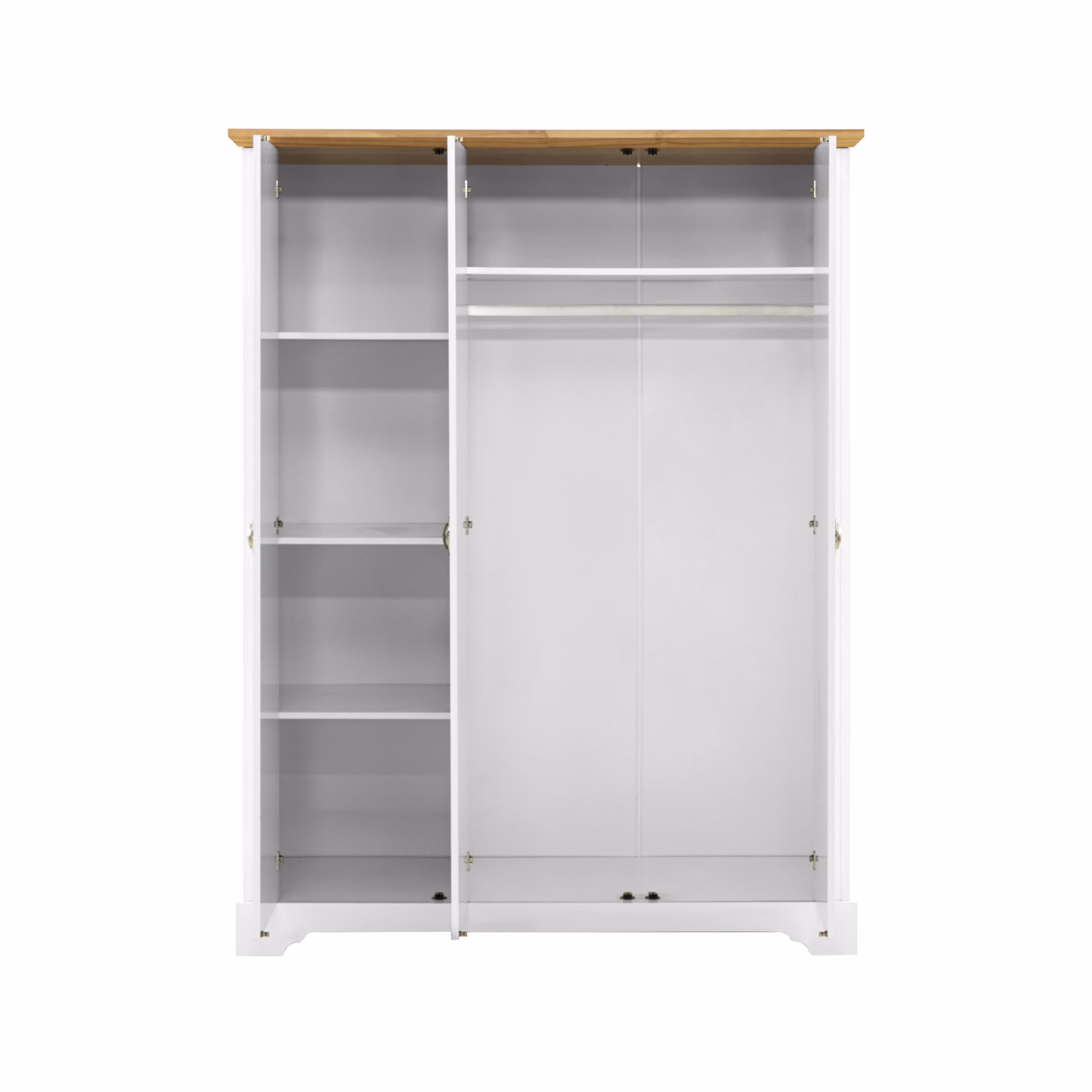 Toledo 3 Drawer Wardobe White/Oak Effect - Image 2