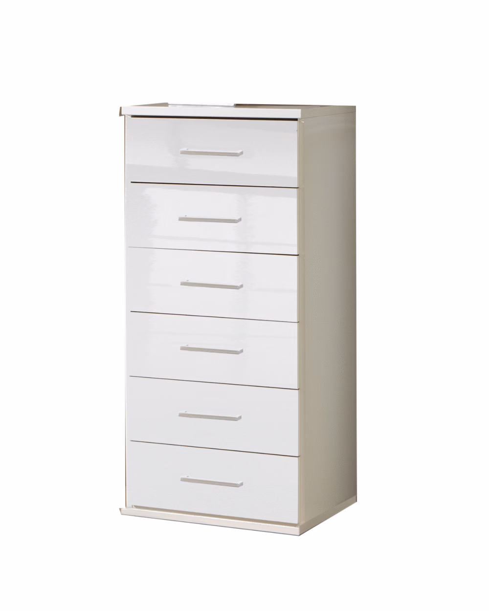 Clack Narrow 6 Drawer Chest White