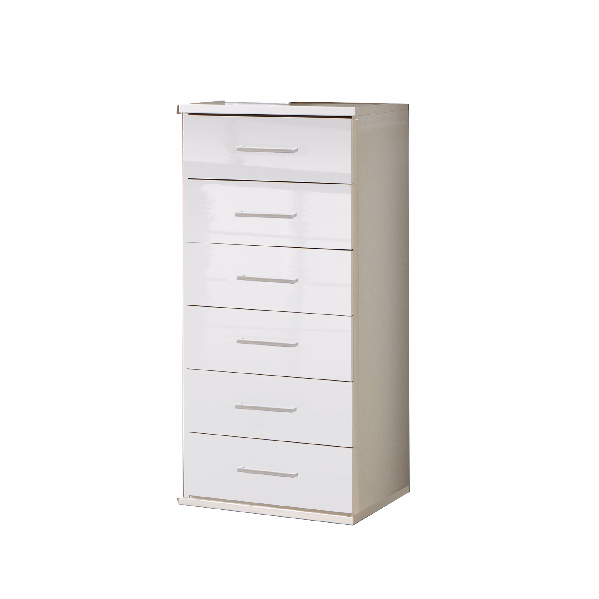 Clack Narrow 6 Drawer Chest White