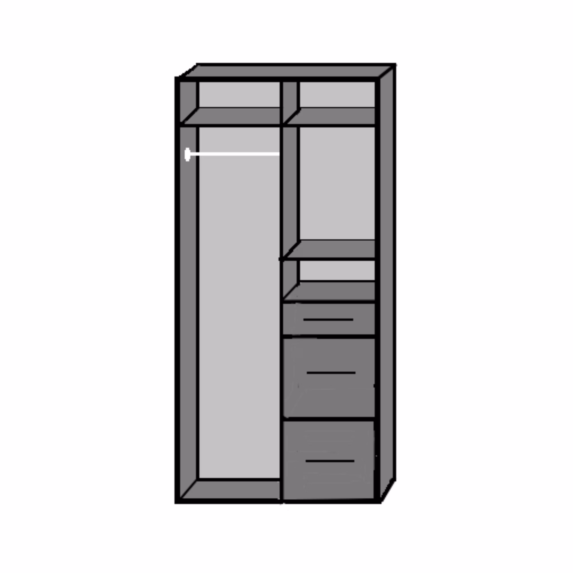 Clack 2 Door Wardrobe White - Image 2