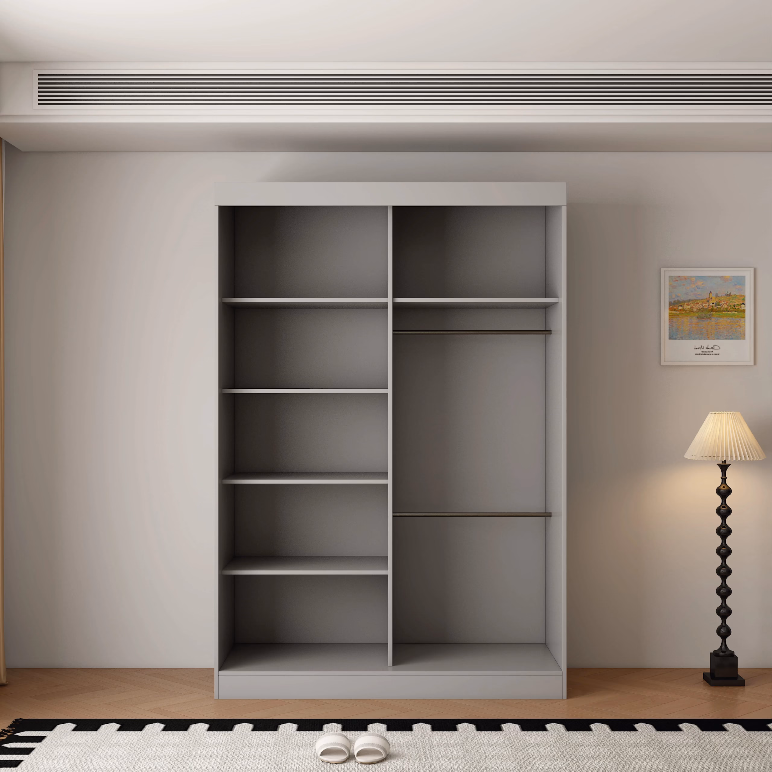 Berlin 2 Door Grey 150CM sliding wardrobe - Image 2