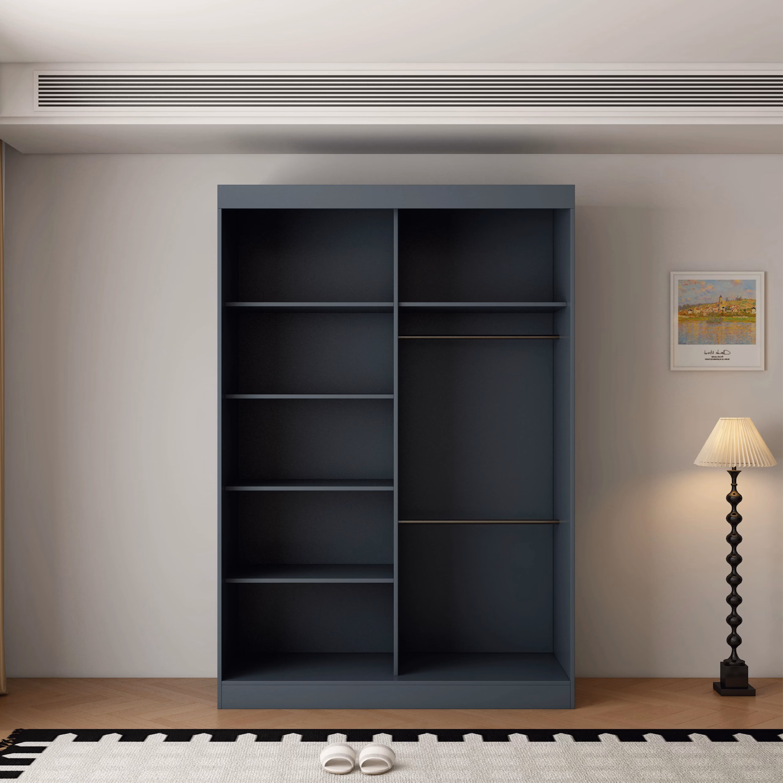 Berlin 2 Door Graphite 150CM sliding wardrobe - Image 2