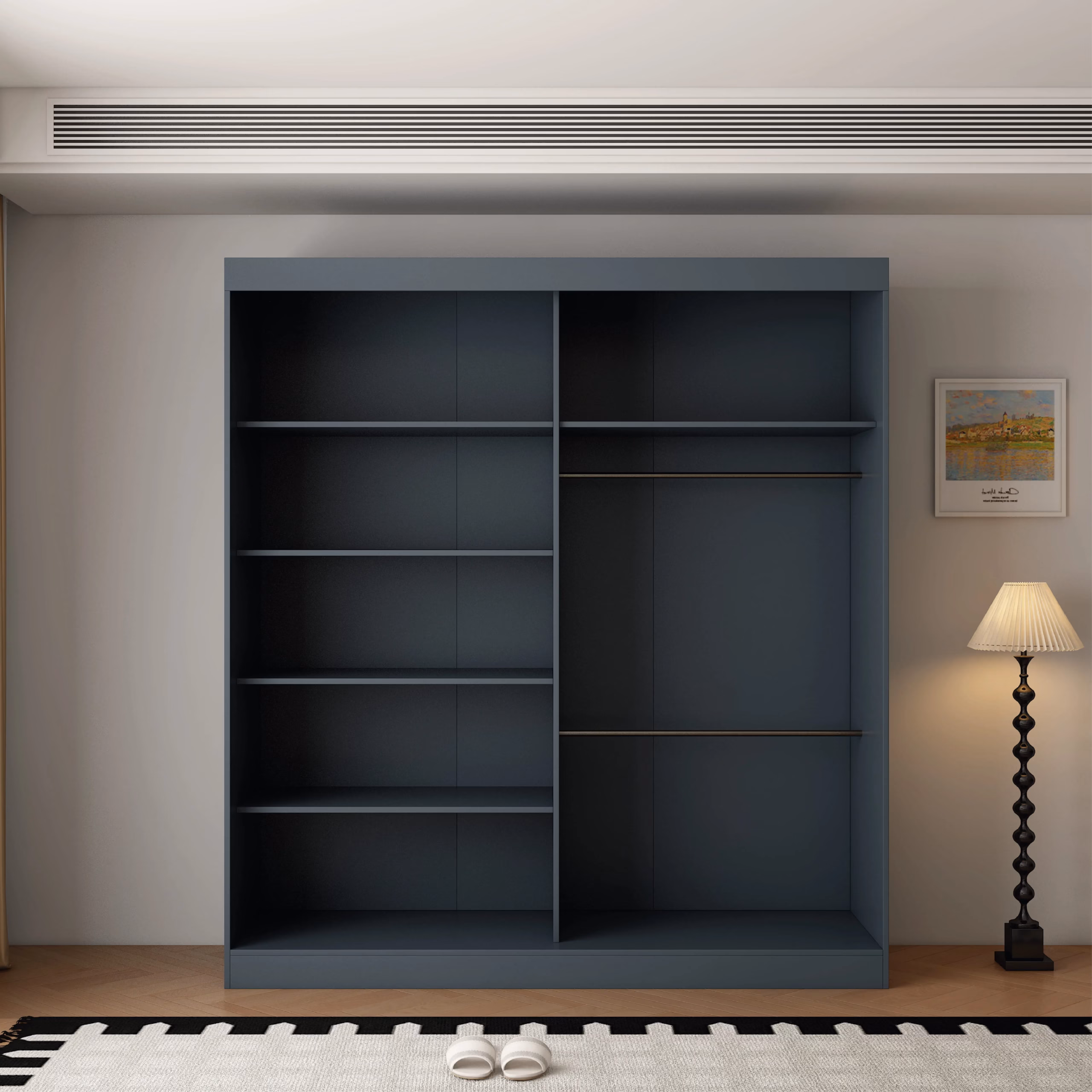 Berlin 2 Door Graphite 200CM sliding wardrobe - Image 2